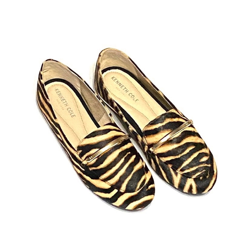 🆕 Kenneth Cole Zebra Print Memory Foam Loafers | With Shoe Dust Bag
